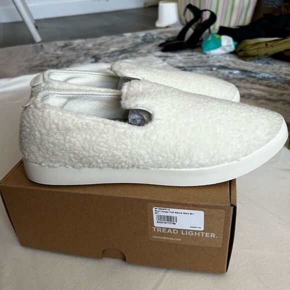 Allbirds Tread Lighter Mens Size 11 Shoes Wool Lounger Fluff Natural White - Picture 4 of 7